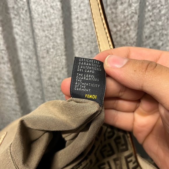 Fendi Bicolor Zucchino Flap Shoulder Bag Authentic‎ Vintage - Picture 9 of 12